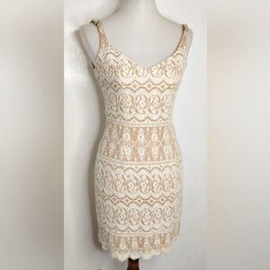VINTAGE CACHE BEADED LACE DRESS